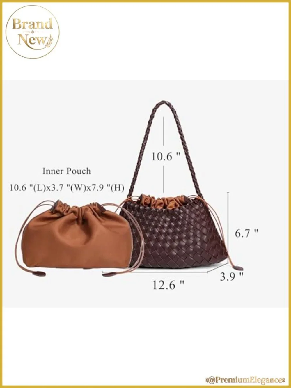 Trendy Woven Hobo Bag Women Suede Purse Shoulder Tote Handbag